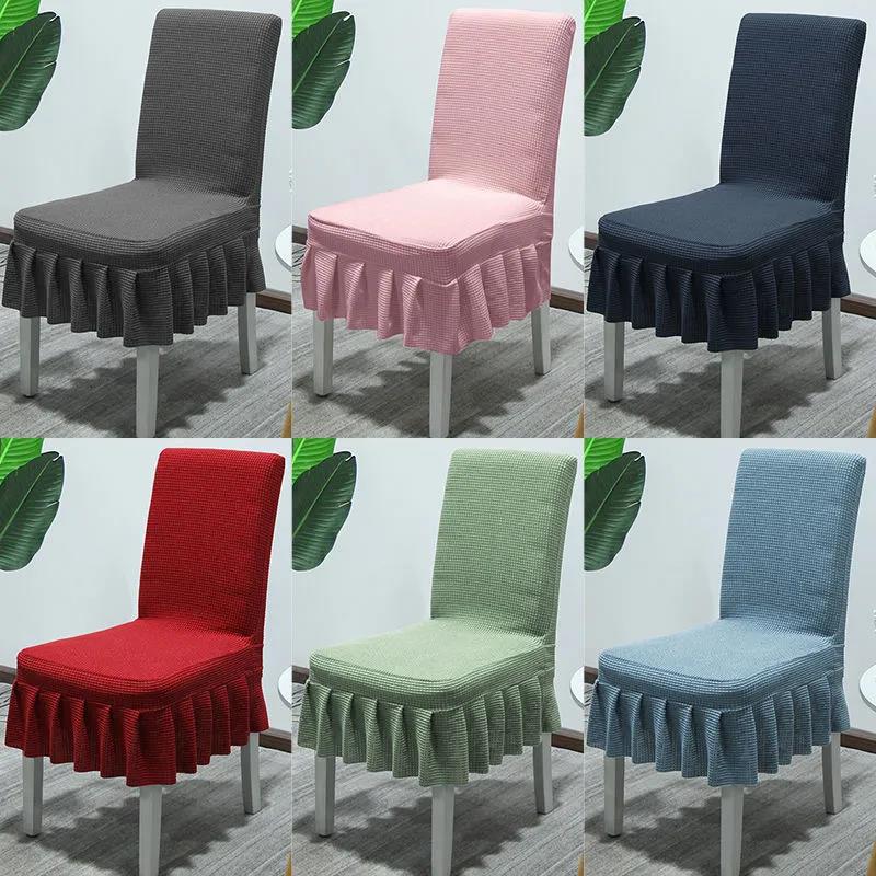 Household Thickened Dining Table and Chair Cover Universal Universal Dining Chair Cover Elastic Stool Cover Siamese Chair Cushion Cover