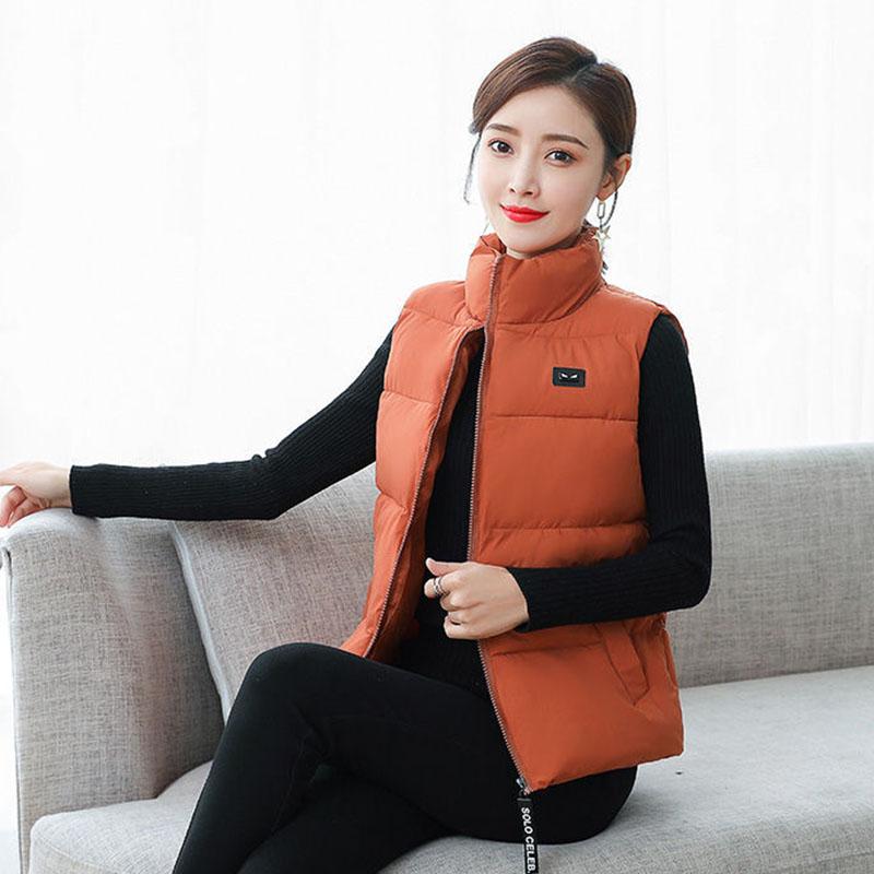 Cotton Vest Autumn and Winter Women's Short Jacket Korean Fashion Slim Fit All-match Women's Cotton Vest Jacket Outer Wear Small Vest