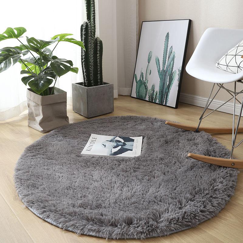 Thicken Round Carpet Living Room Bedroom Cute Room Bedside Carpet Fitness Yoga Carpet Hanging Basket Computer Chair Mat