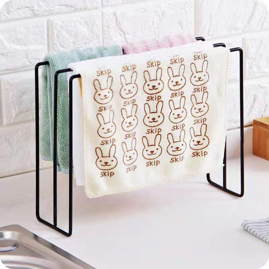 Kitchen Rag Rack Pot Cover Rack Towel Rack Dish Cloth Scouring Pad Drain Storage Rack Rag To Dry Rust-proof Storage Rack