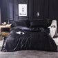 Washed Ice Silk Four-piece Set Pure Color Satin Silk Imitation Silk Bedding