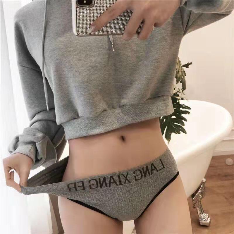 1/2PCS Seamless Hip-lifting Panties for Schoolgirls Mid-waist Letter Body Sculpting Cotton Inner Crotch Breathable Sexy Ladies Briefs Underwear