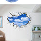 Comfort blue sky 3D effect wall stickers jewelry ceiling stickers bedroom stickers