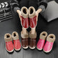 Winter Cotton Slippers Women's Warm Waterproof Men's Shoes Home Slippers with Heel