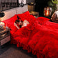 4pcs Bedclothes Bedding Set Winter Plush Duvet Cover Sets Bed Linen King Size Covers