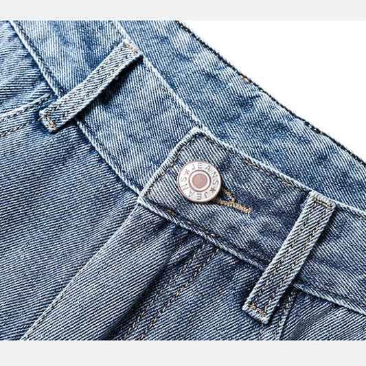 2022 New Street Casual Loose Jeans Men's Korean Fashion Loose Straight Wide Leg Pants Couple Casual Pants