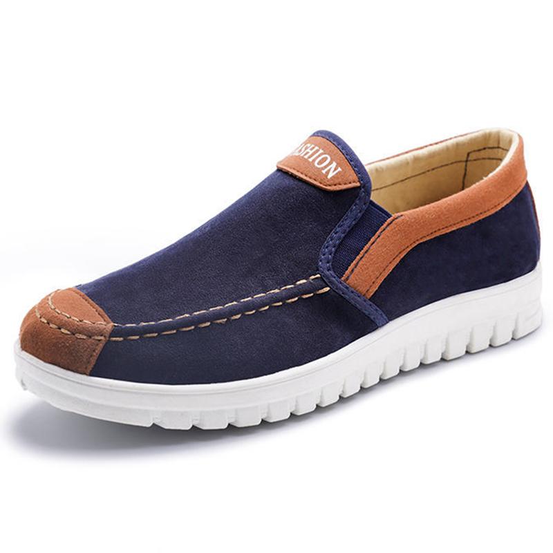 Old Beijing Cloth Shoes Men's Breathable Casual Shoes Dad Shoes Spring Soft Bottom Deodorant New One-legged Lazy Canvas Shoes