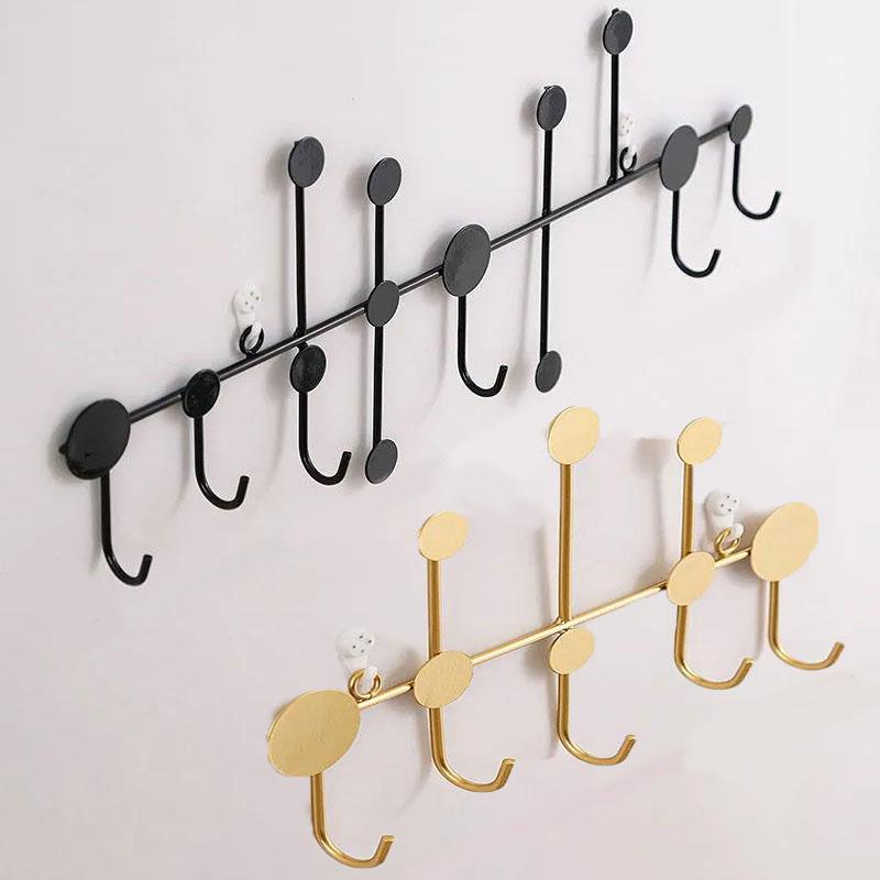 Musical Note Shape Hanger Bathroom Towel Shelf Hole-free Metal Clothes Rack Bedroom Hook Rack