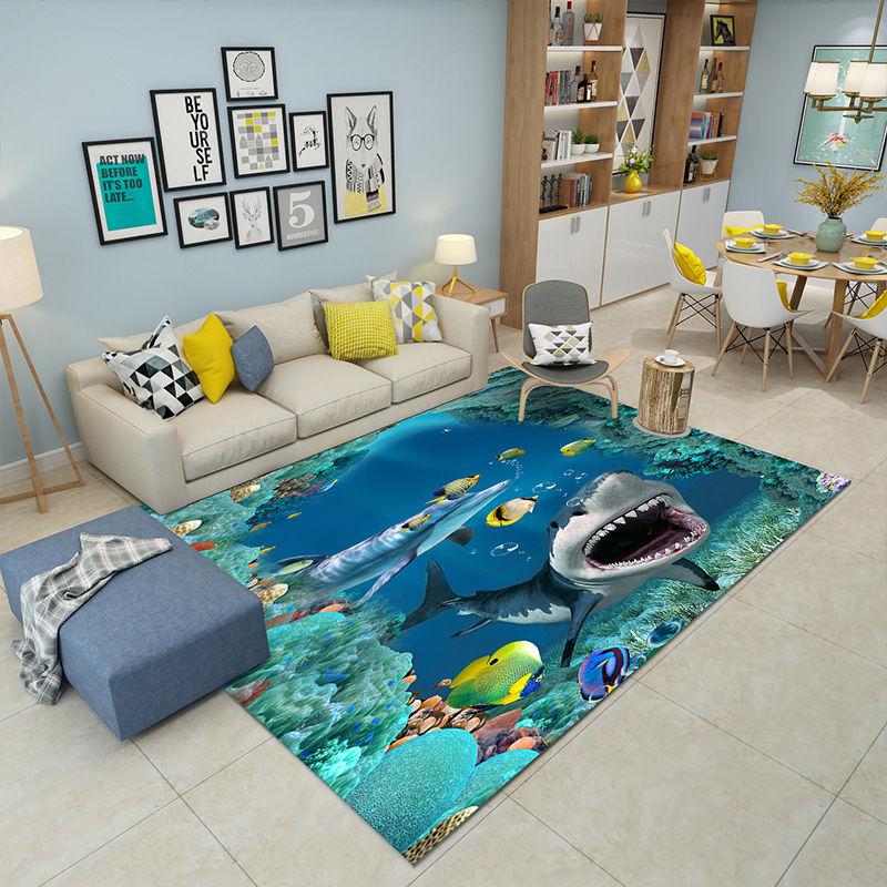 Modern 3D Carpet Bedroom Bedside Living Room Sofa Carpet Entrance Hall Door Mat Floor Mat Bedroom Kitchen Non-slip Mat