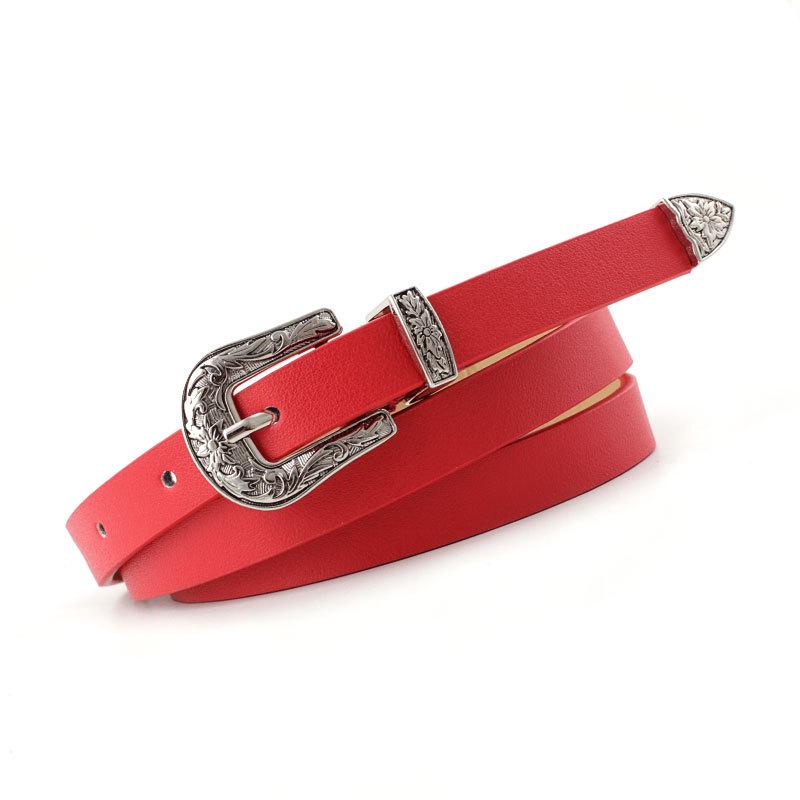 Waist Belt Fashion Women Waist Pin Buckle Belt Waistband Metal Round Ring Circle