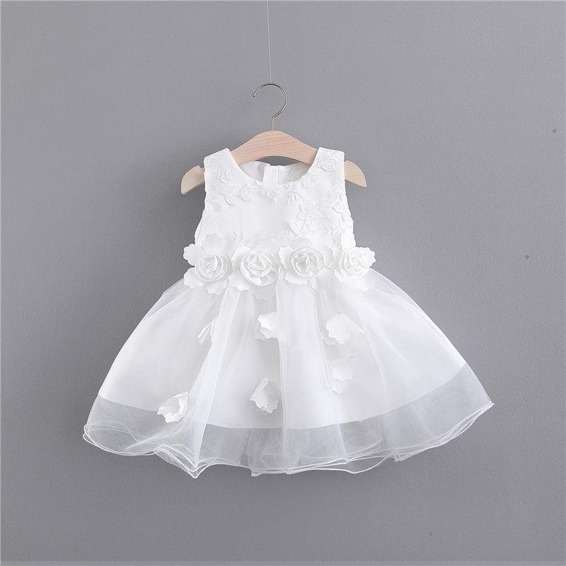 Ma&Baby 1-7Y Summer Princess Toddler Kid Child Girls Tutu Dress Party Wedding Birthday Dresses for Girl Pearl Bow Costumes