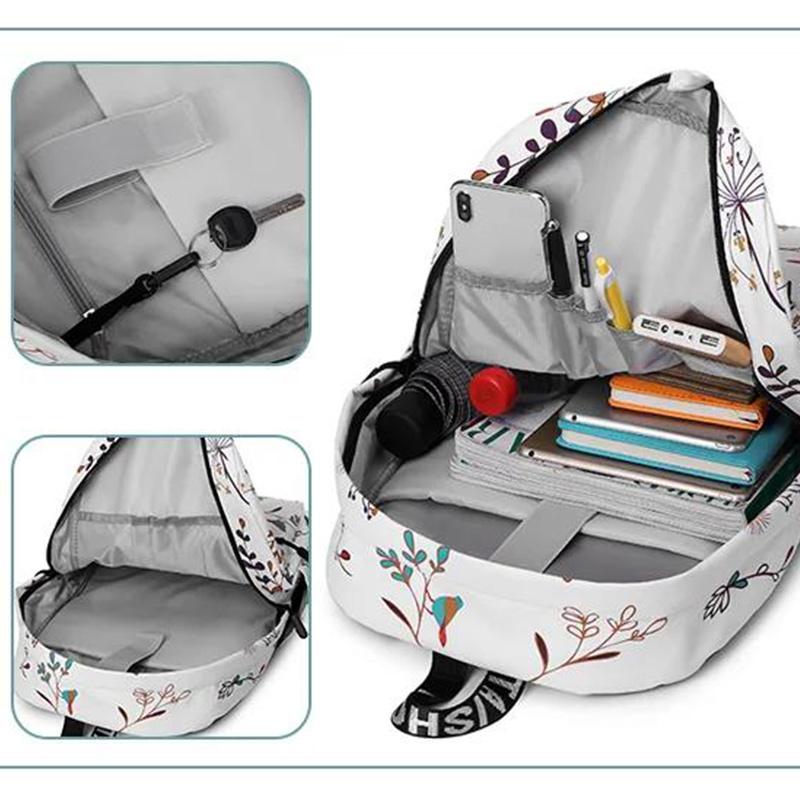 Student Schoolbag Lightweight Backpack Large-capacity Waterproof Backpack Printed Backpack Female Bag
