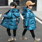 Good-looking Boys' Cotton-padded Jacket Mid-length Thick Winter Clothing Fashion Medium-and-large Children's Down Cotton Jacket