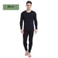 Tight Suit Thicken Plus Velvet O-neck Tops Pants Men Winter Thermal Underwear Plus Velvet Tops Pants Windproof Comfortable Soft Lining Long Sleeve