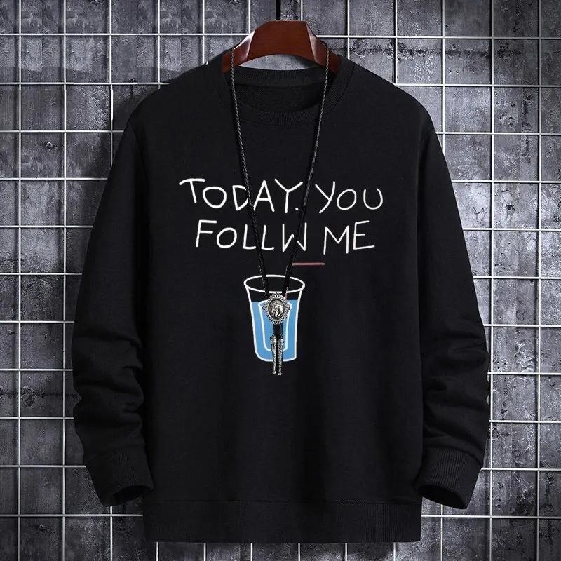 Sweater Men's Autumn Tops Round Neck Long-sleeved T-shirts Students Loose All-match Korean Version of The Trendy Couple Bottoming Shirts