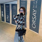 Pofulove Lazy Sweater Girl Student Korean Loose Autumn Winter Warm V-Neck Diamond Plaid Sweater