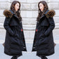 Faux Fur Collar Short Parkas Loose Down Cotton Coats Winter Women Hooded Jackets