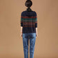 Women's Striped Hooded Knitted Cardigan Autumn Long Sleeve Zipper Cardigan Large Size Loose Short Sweater Coat