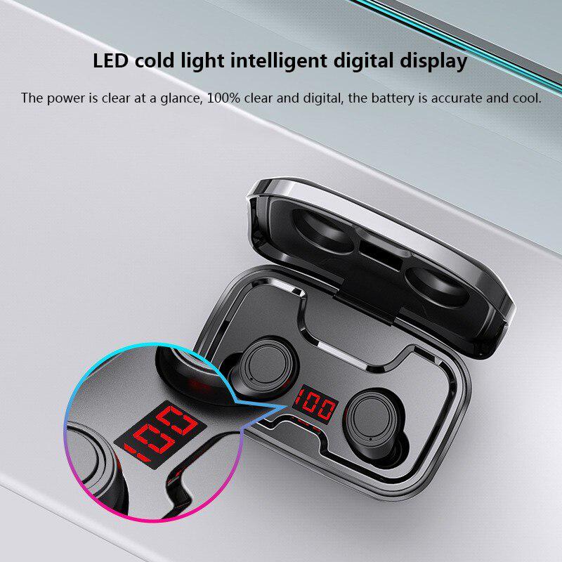 TWS Sport Wireless Bluetooth Earphone Stereo Handsfree Headset IPX7 Waterproof 3500mAh Charging Box