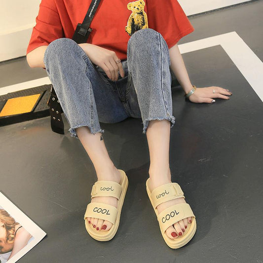 Slippers Women's Summer Home Indoor Home Non-slip Outer Wear Sandals and Slippers Korean Cute Soft Bottom