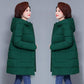 Ladies Middle-aged and Elderly Down Padded Jacket, Long Hooded Loose Mother's Padded Jacket, Padded Jacket