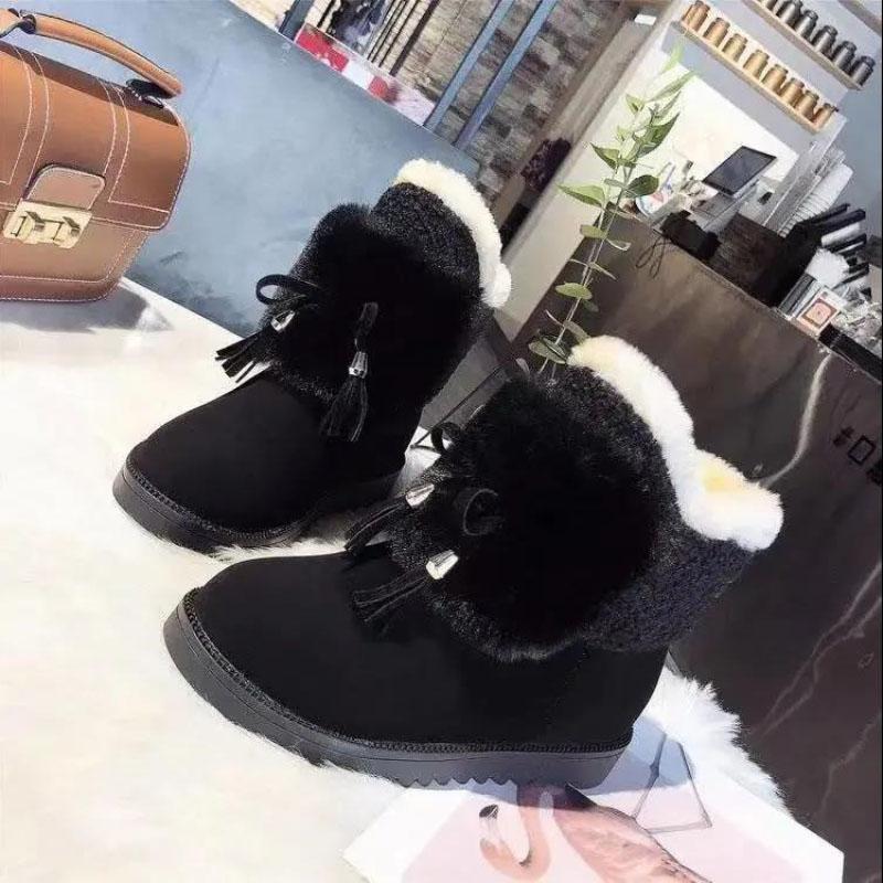 Snow Boots Women's Autumn and Winter Korean Wild Cotton Shoes Short Tube Plus Velvet Warm Short Boots