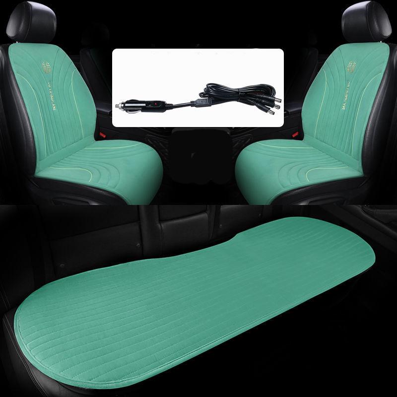 China Fu Flocking Car Five-piece Car Electric Heating Cushion Winter Seat Heater Cigarette Lighter Head