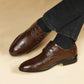 Men's Leather Shoes British Style Pointed Business Formal Leather Shoes Youth Students Comfortable Breathable Leather Shoes Wedding Groom Shoes