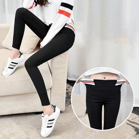 Autumn and Winter High Waist Outer Wear Leggings Women's Black Tight Trousers Feet Pants Nine-point Pants Pencil Pants