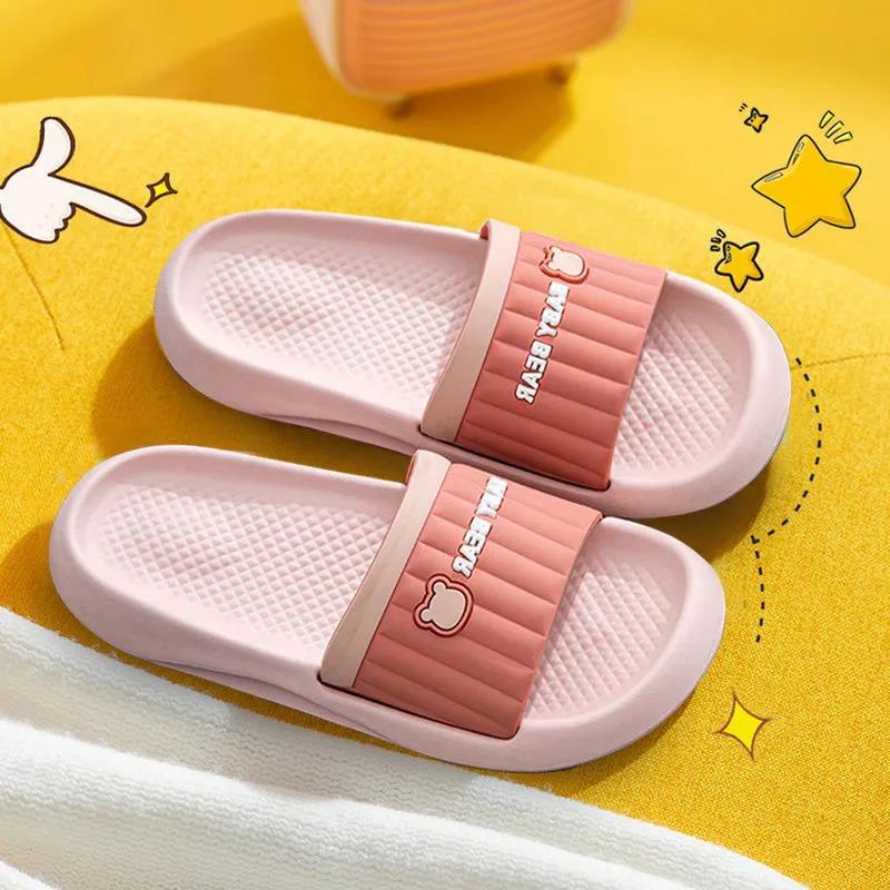 Slippers Female Summer EVA Girl Heart Cute Bath Non-slip Ultra-light Soft Bottom Indoor Sandals and Outer Wear Couple Slippers