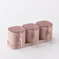 Home & Kitchen 3 Grids Separable Transparent Kitchen Sugar Spice Salt Jar Seasoning Storage Box