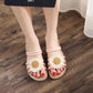 Mother Sandals Leather Soft Sole Middle-aged and Elderly Women's Shoes Non-slip Shoes Fish Mouth Shoes Granny Sandals Casual Shoes Wedges Work Shoes