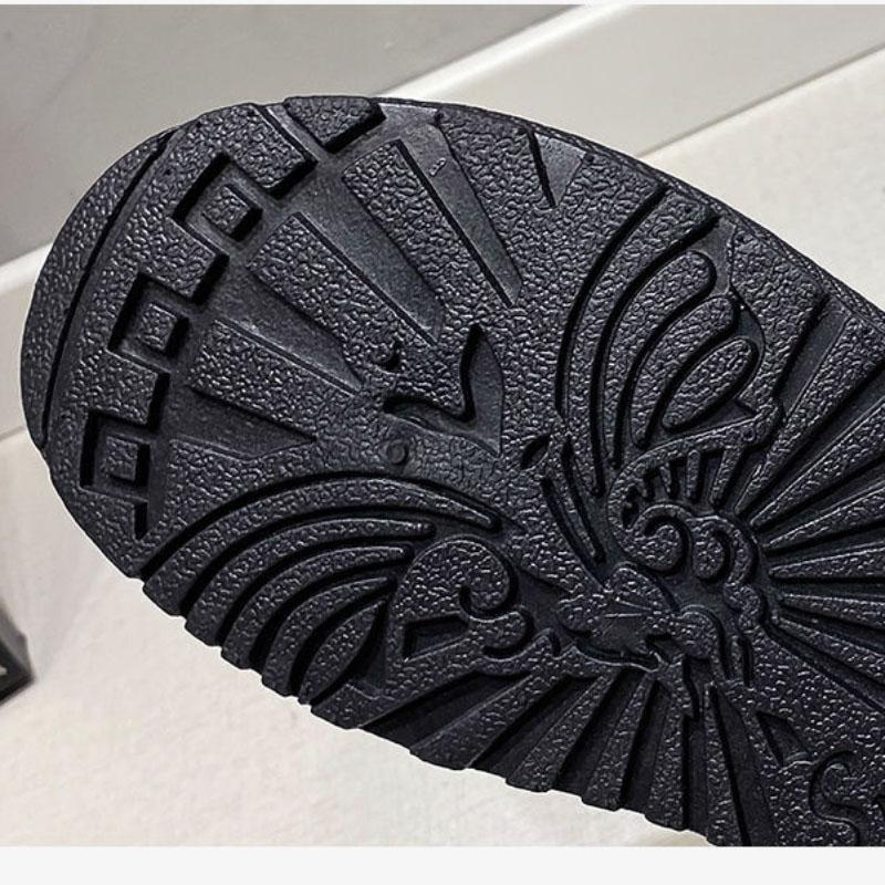 Winter Waterproof Snow Boots Women Plus Velvet Thick Fur One Casual Rhombus Cotton Shoes Boots