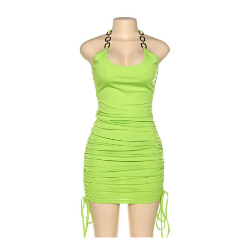 Hanging Neck Suspender Skirt Waist Beautiful Back Tight-fitting Dress Female Temperament Thin Base Skirt All-match