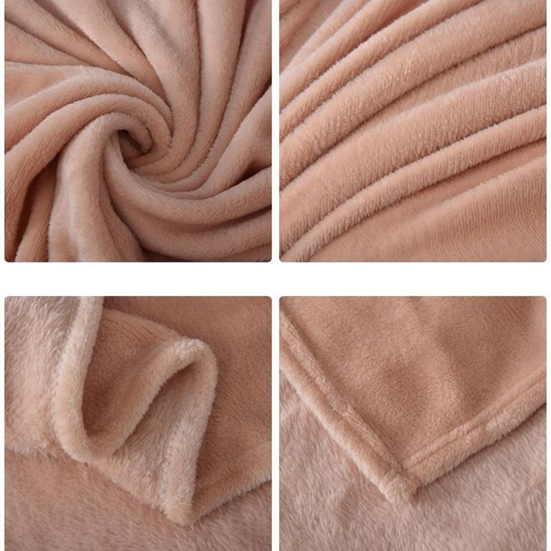 Arctic Fleece Blanket Blanket Thick Pure Color Plush Bed Sheet Winter Coral Fleece Double-sided Plus Fleece Warm and Breathable Blanket