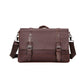 Business Briefcase Men Retro PU Leather Flip Cover Handbag Shoulder Diagonal Computer Bag