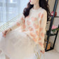 Long-sleeved Women's Knitted Sweater Student Girl Sweet Little Fresh Mink Fleece Sweater Top