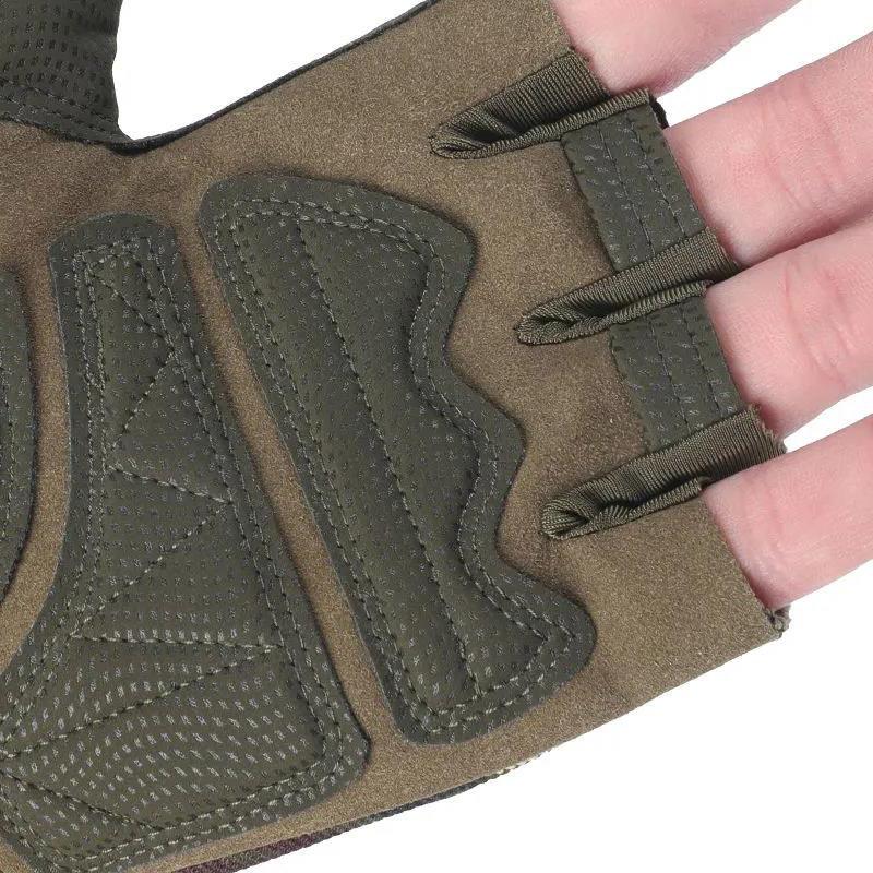 Army Fan Tactical Riding Gloves Male Half-finger Handsome Cycling Non-slip Wear-resistant Summer Fitness Sports Motorcycle Gloves