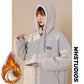 Zipper Cardigan Lamb Plush Hooded Sweater Plus Velvet Thick Winter Loose Jacket Casual Top Comfortable Sports Top Warm Cotton Clothes