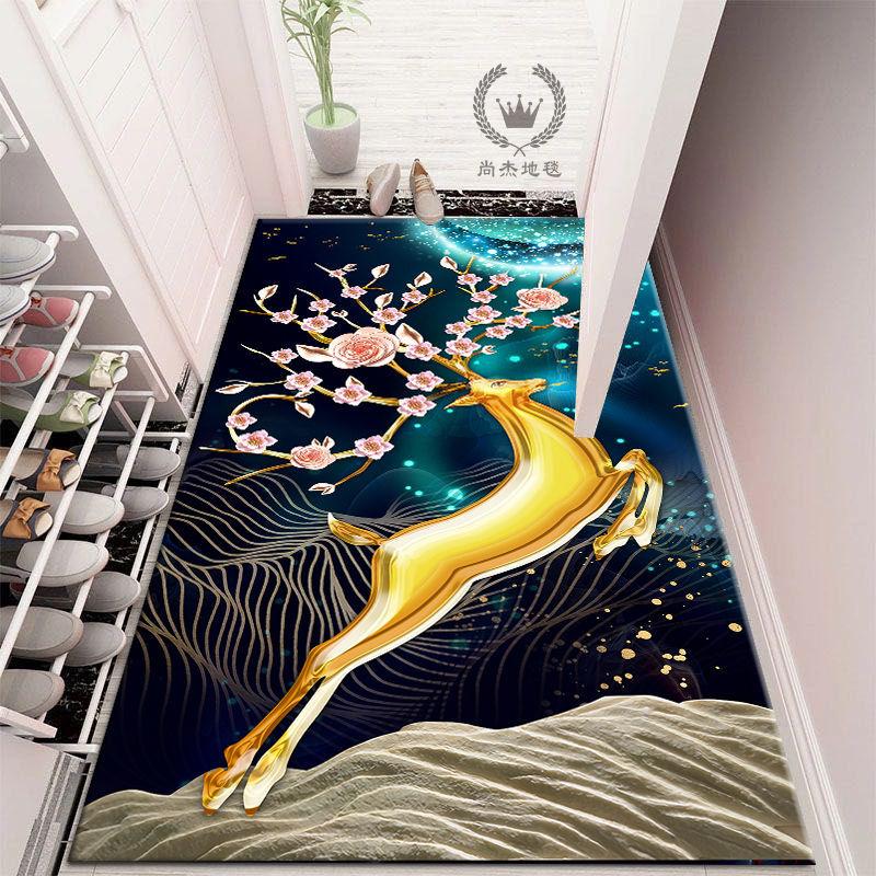 3D Foyer Floor Mat Door Mat Suede Floor Mat Door Floor Mat Kitchen Floor Mat Bedroom Bathroom Non-slip Absorbent Carpet
