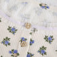 French Pastoral Style Floral T-shirt Women's Square Collar Puff Sleeves Short Slim Bottoming Short-sleeved Top Summer