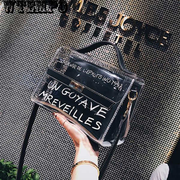 Women's bag trend transparent package fashion Joker bag shoulder bag simple Messenger bag