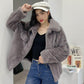WTEMPO Winter Fur Coat Women Thickened Imitation Rabbit Fur Short Loose Mink Fluffy Coat