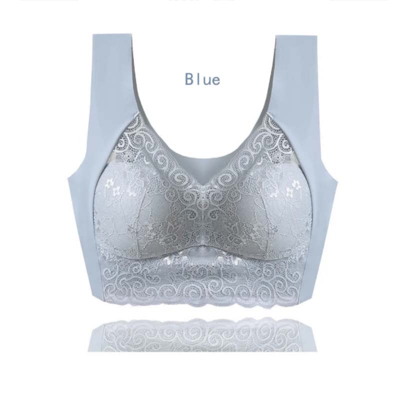 Large Size Lace Adjustable Underwear Gathered Anti-expansion Anti-sagging No Steel Ring Centralized Breathable Comfortable Bra