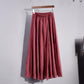 Vintage Women Cotton Linen Skirt High Waisted Elegant Sexy Solid White Black Pleated Skirts Female Maxi Skirts Women Long Skirts