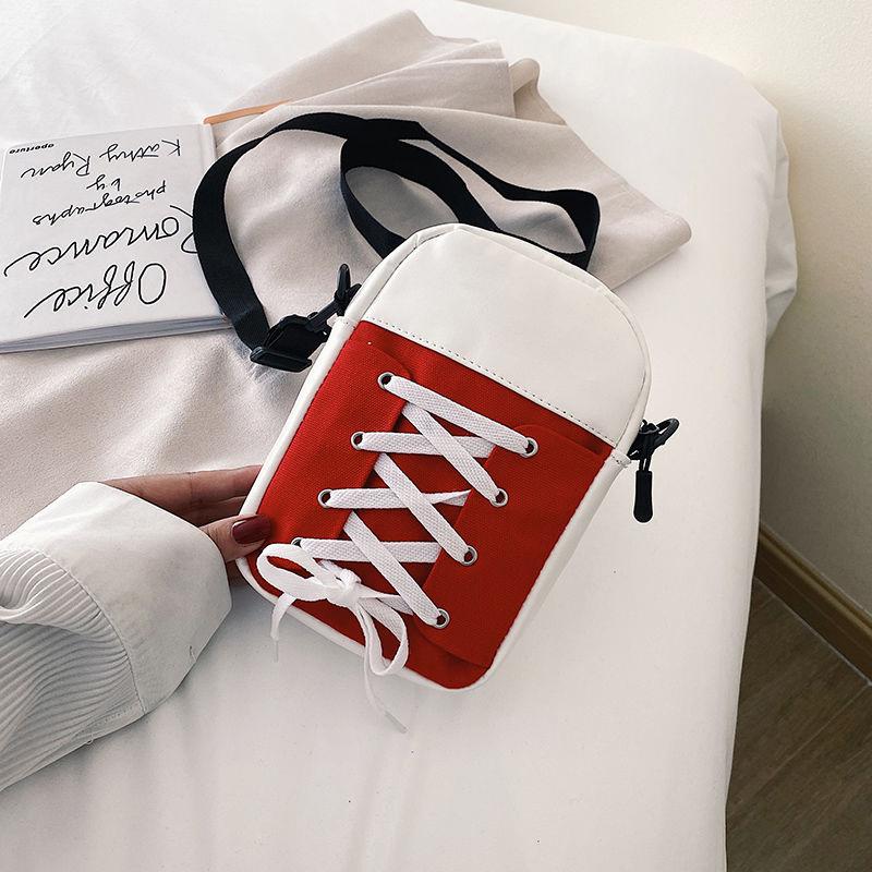 Like Shoes Canvas Messenger Bag Cute Small Wild Mini Bag Outing Trip Crossbody Bags Unisex