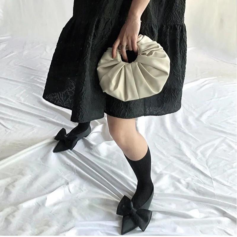 Bowknot Flat Shoes Women's Ballet Shoes Elegant Temperament Single Shoes Women