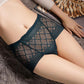 2PCS Lace Panties Ladies Sexy Charming Middle High Waist Plus Size Underwear Abdominal Hip Lift Pure Cotton Seamless Briefs