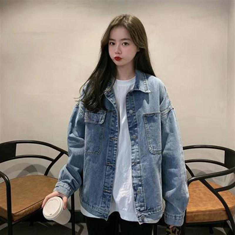 Spring and Autumn Denim Clothes Loose and Versatile Personality Retro Jacket Jacket Coat Women