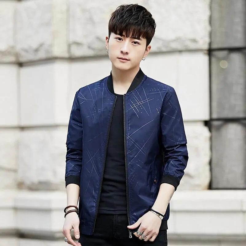 Spring and Autumn Stand Collar Casual Jacket Men's All-match Top Workwear Men's Jacket Autumn Korean Version Trend Baseball Uniform